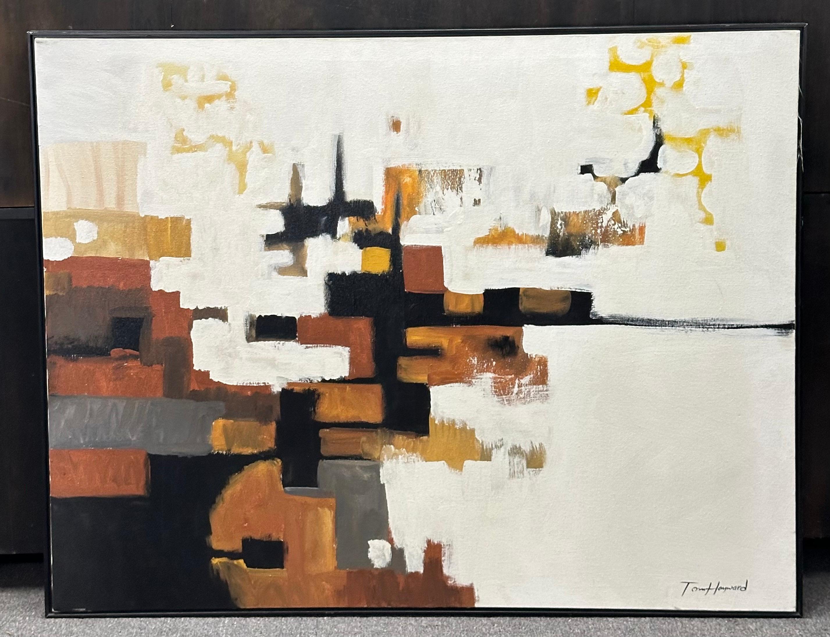 Gran cuadro original MCM Óleo sobre lienzo Pintura abstracta de Tom Hayward Estadounidense