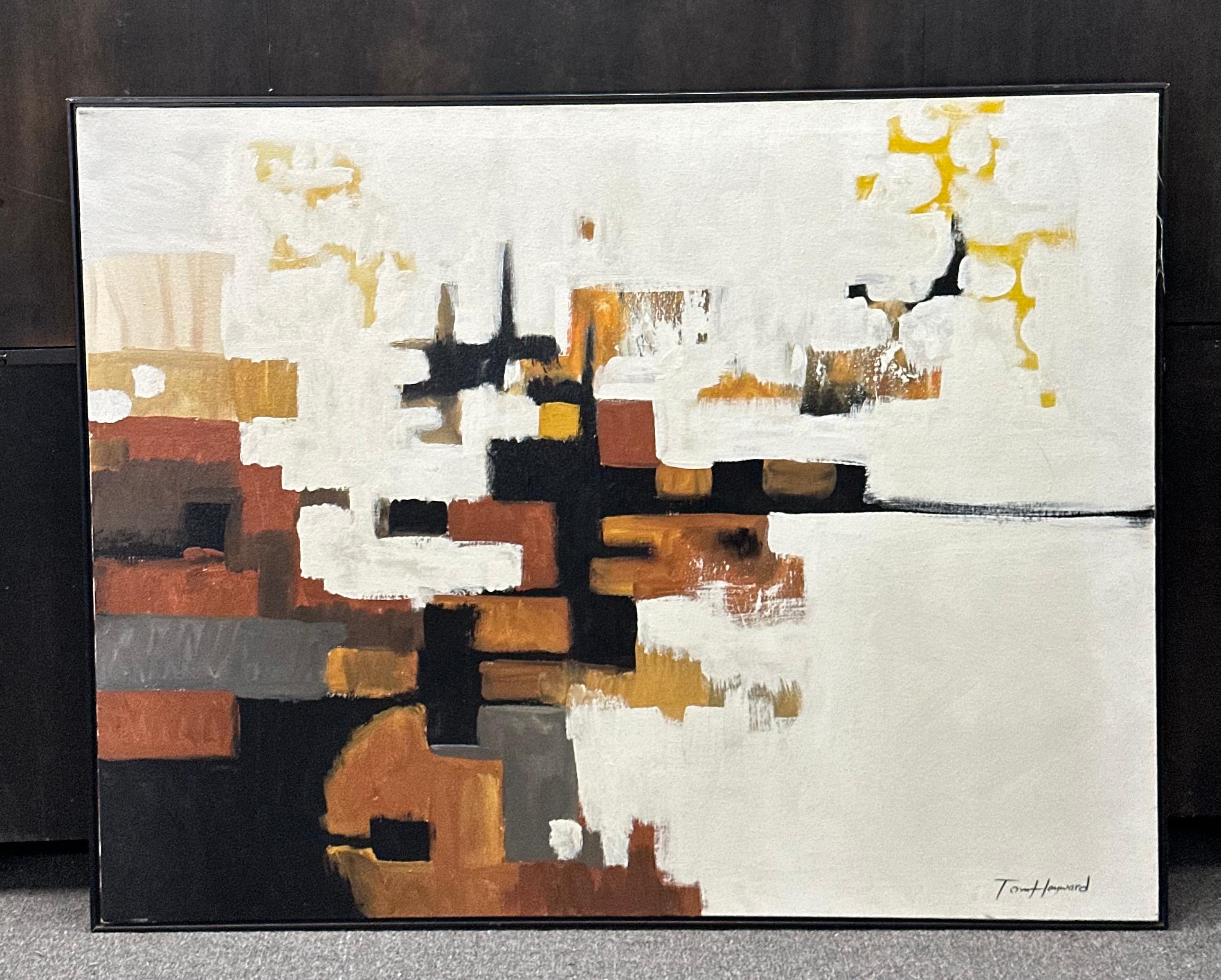 Gran cuadro original MCM Óleo sobre lienzo Pintura abstracta de Tom Hayward en Bueno Estado en San Diego, CA