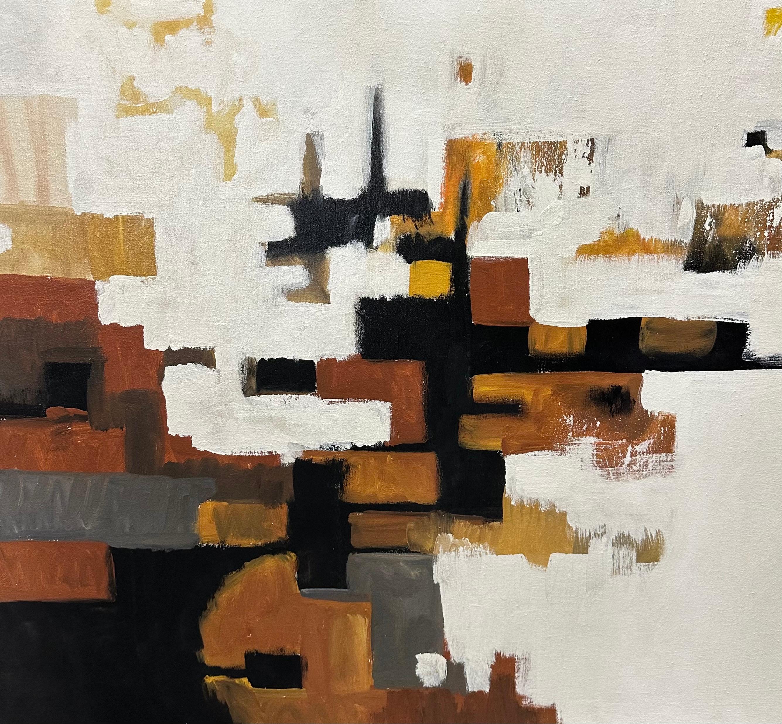 Gran cuadro original MCM Óleo sobre lienzo Pintura abstracta de Tom Hayward Lienzo