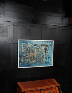 Großes abstraktes Original-Ölgemälde aus der Mitte des Jahrhunderts von William Ernst Burwell, FRSA