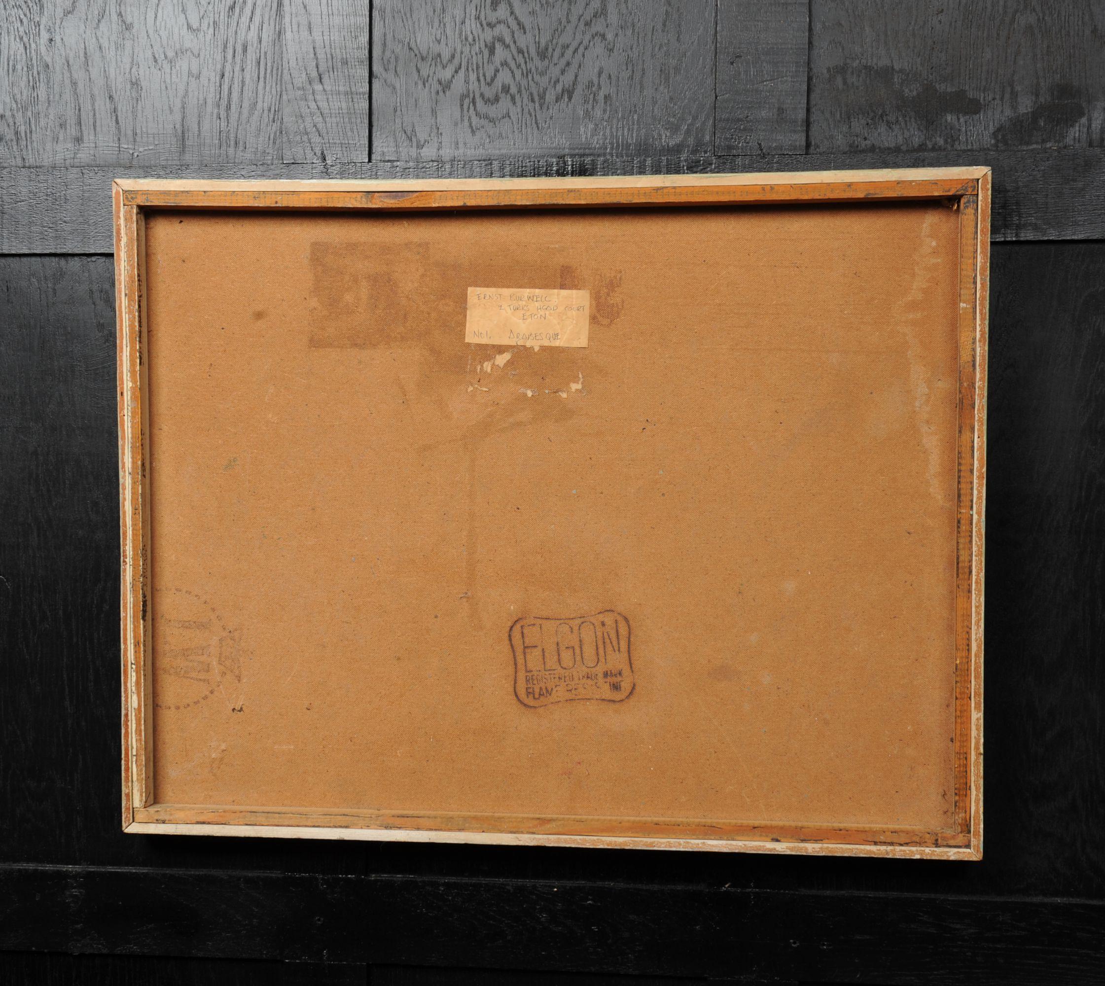 20th Century Large Original Midcentury Abstract Oil Painting by William Ernst Burwell, FRSA
