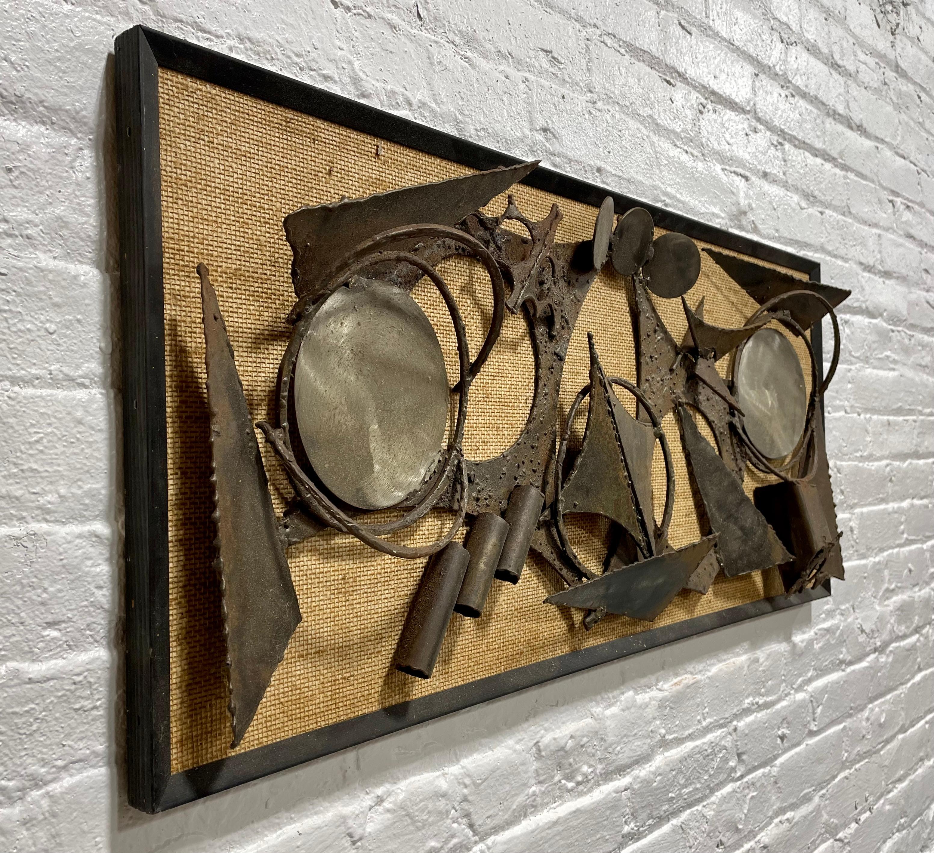 LARGE Original gerahmte BRUTALIST-Kunstwerkstatt, fertig zum Hängen, Mid-Century Modern (Brutalismus) im Angebot