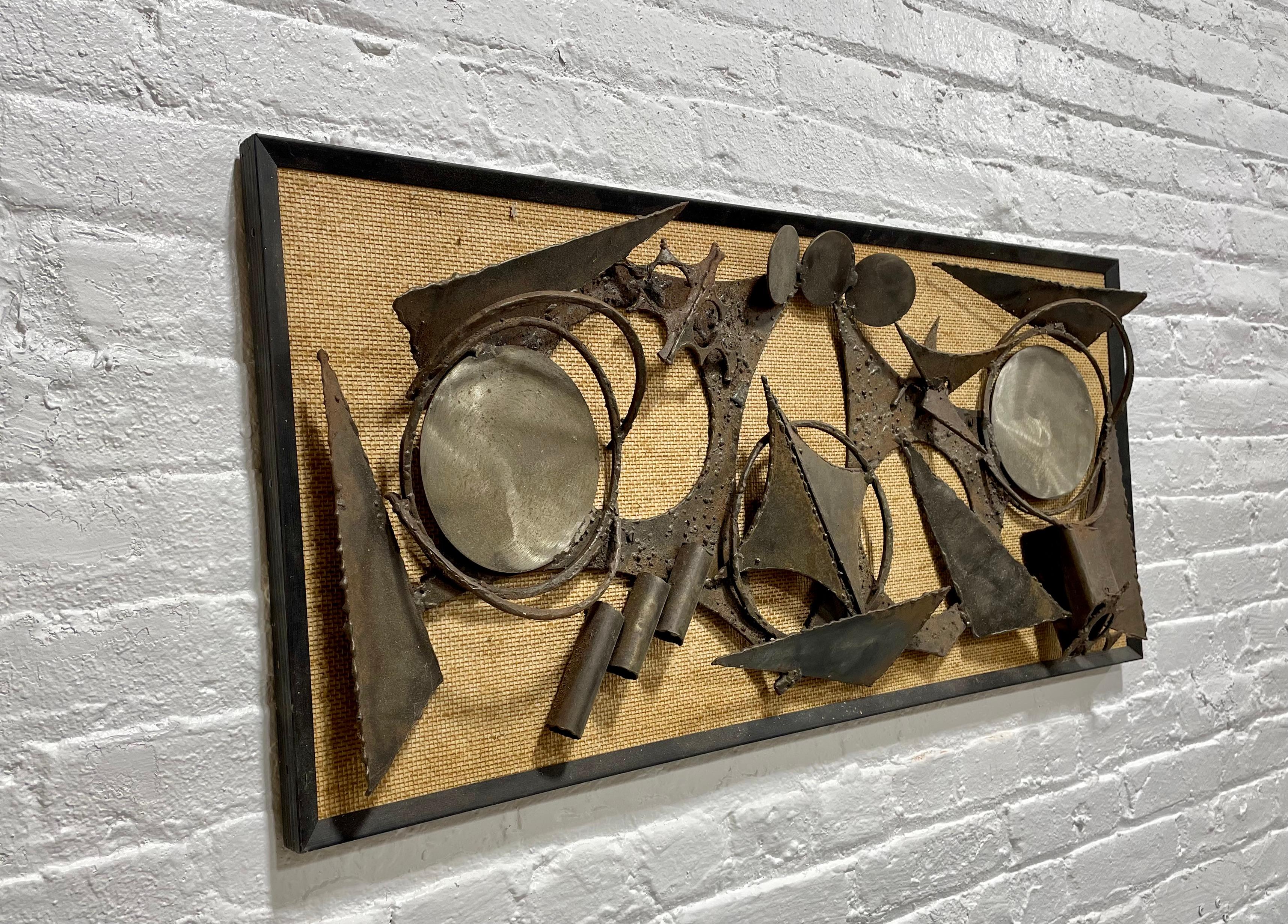 LARGE Original gerahmte BRUTALIST-Kunstwerkstatt, fertig zum Hängen, Mid-Century Modern (Mitte des 20. Jahrhunderts) im Angebot