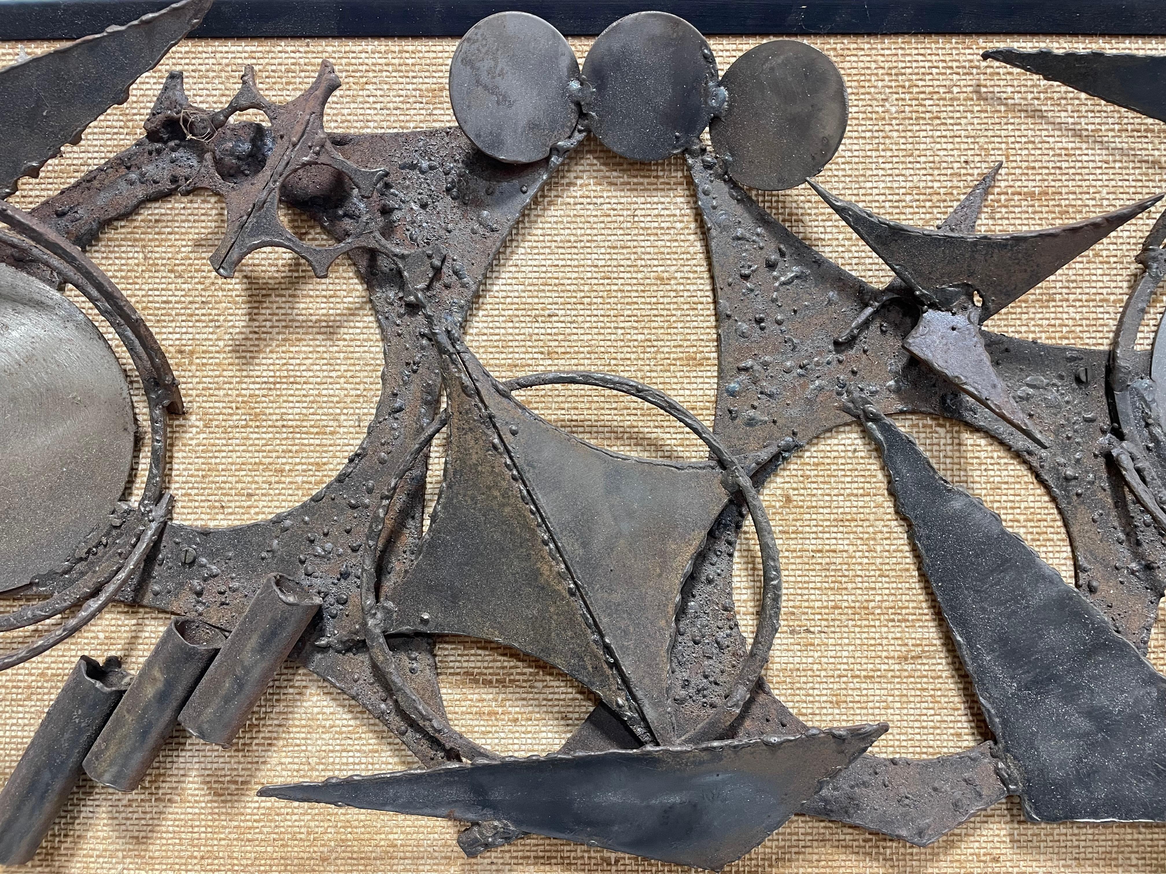 LARGE Original gerahmte BRUTALIST-Kunstwerkstatt, fertig zum Hängen, Mid-Century Modern im Angebot 1