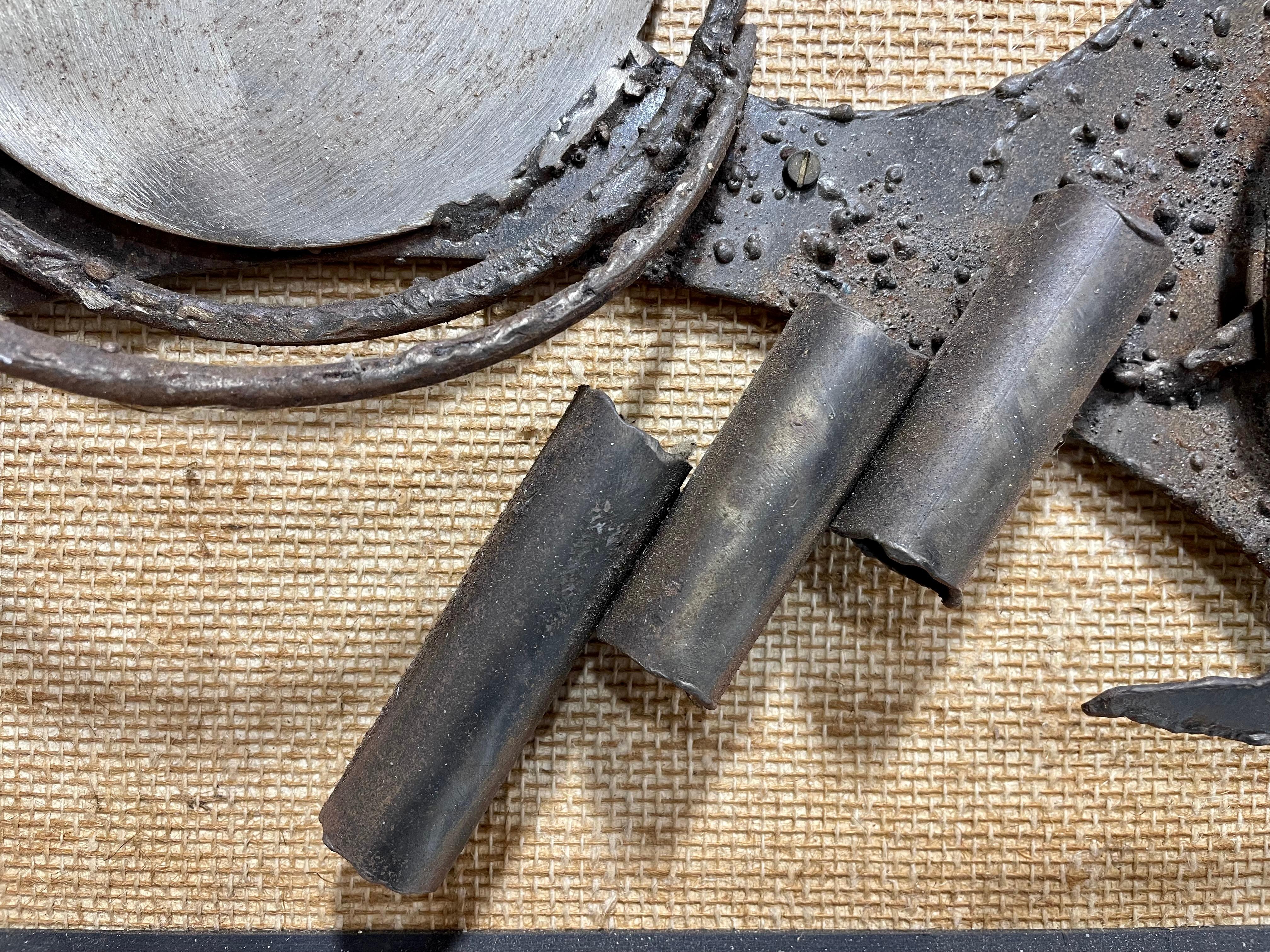 LARGE Original gerahmte BRUTALIST-Kunstwerkstatt, fertig zum Hängen, Mid-Century Modern im Angebot 3