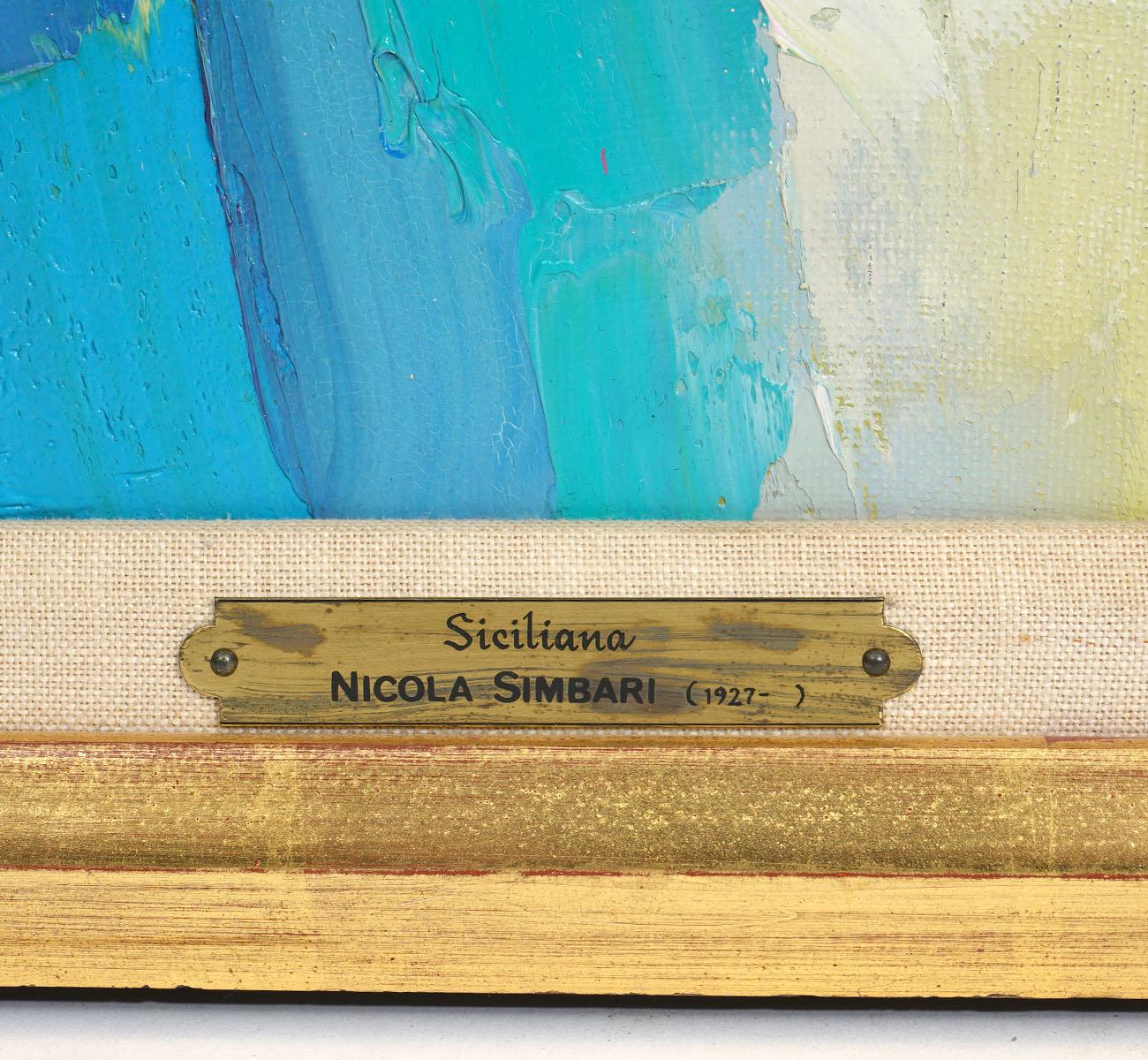 Acrylic Large Original Nicola Simbari Oil Painting 'Siciliana'