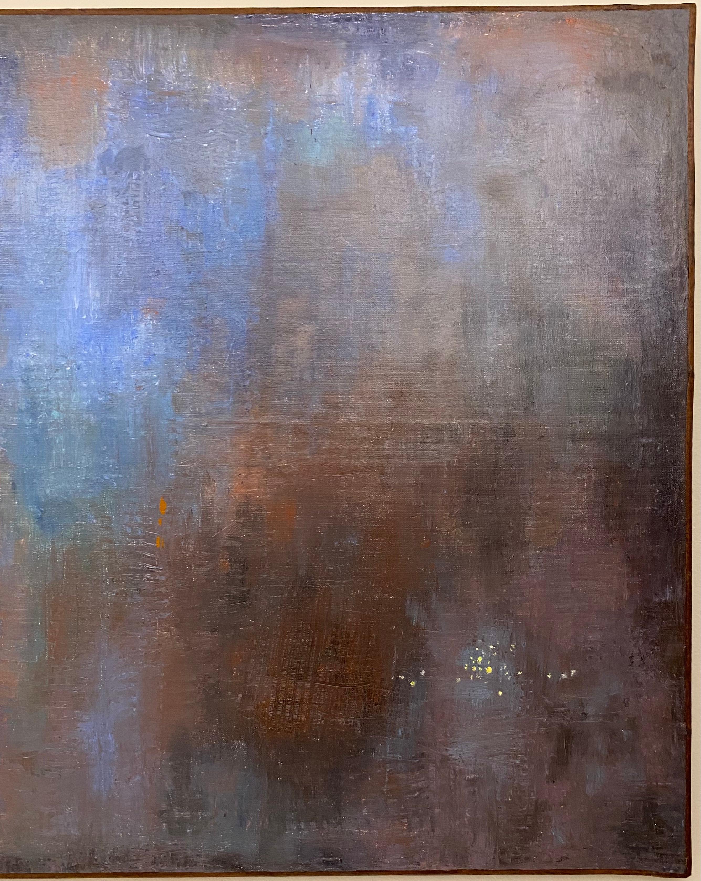 Große blaue abstrakte Meereslandschaft, Öl auf Leinwand, Gemälde von C. Azuelos (Organische Moderne) im Angebot