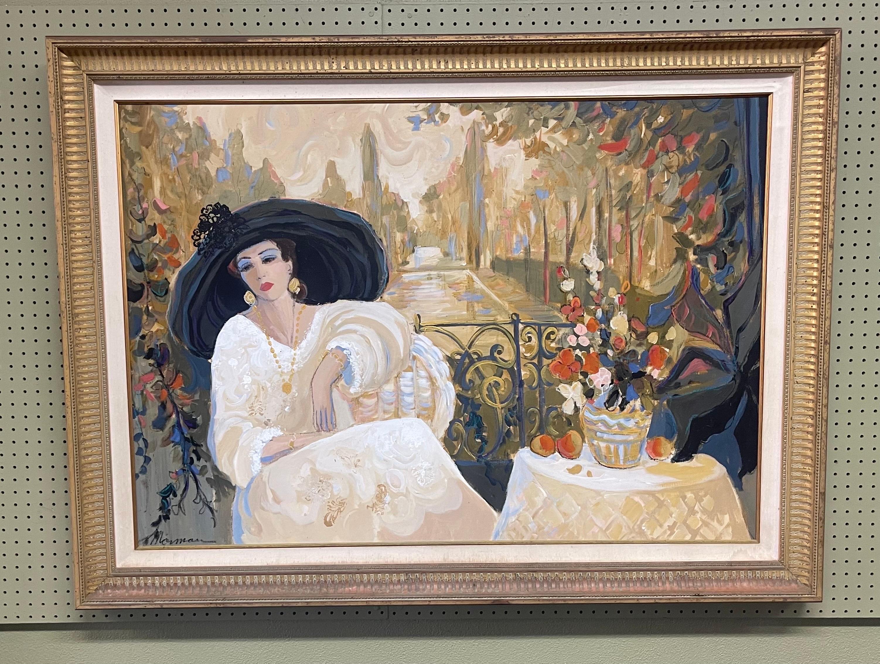 Large Original Oil on Canvas Painting by Isaac Maimon In Good Condition For Sale In San Diego, CA