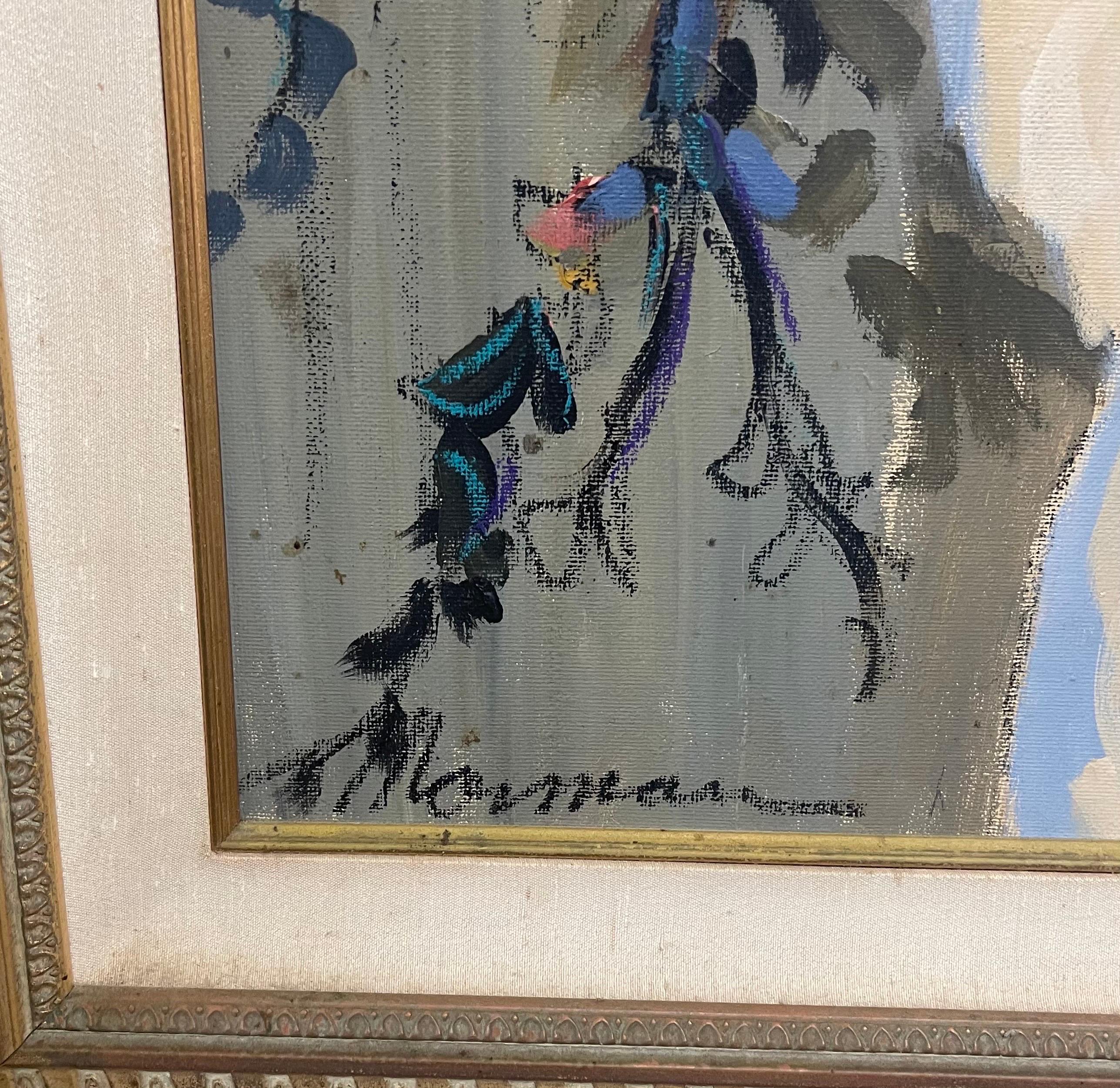 Grande peinture originale à l'huile sur toile d'Isaac Maimon en vente 3