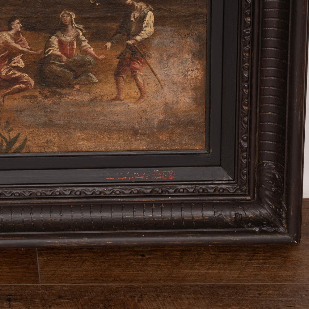 Large Original Oil on Canvas, Painting of Italian Village, Italian School 1700s For Sale 3