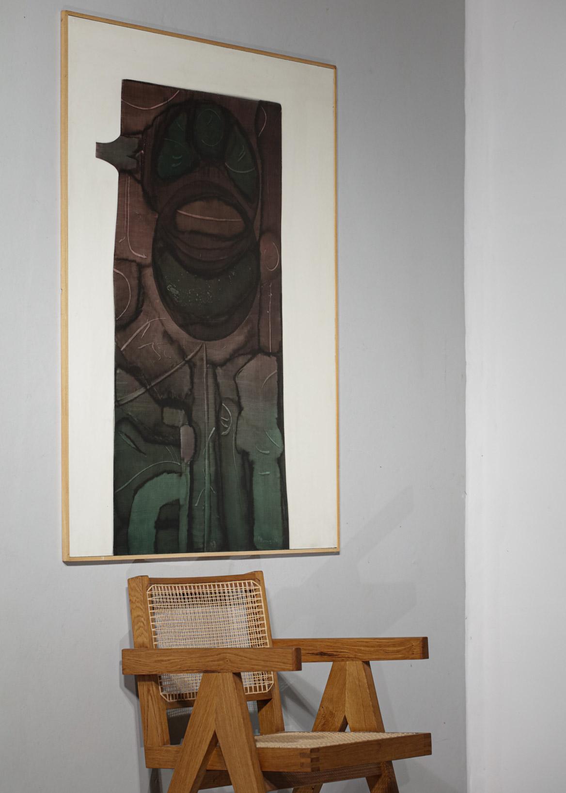 Großes Originalgemälde, Öl auf Tafel, Guy Dessauges, Schweizer Künstler, 195/17 im Zustand „Gut“ im Angebot in Ternay, Auvergne-Rhône-Alpes