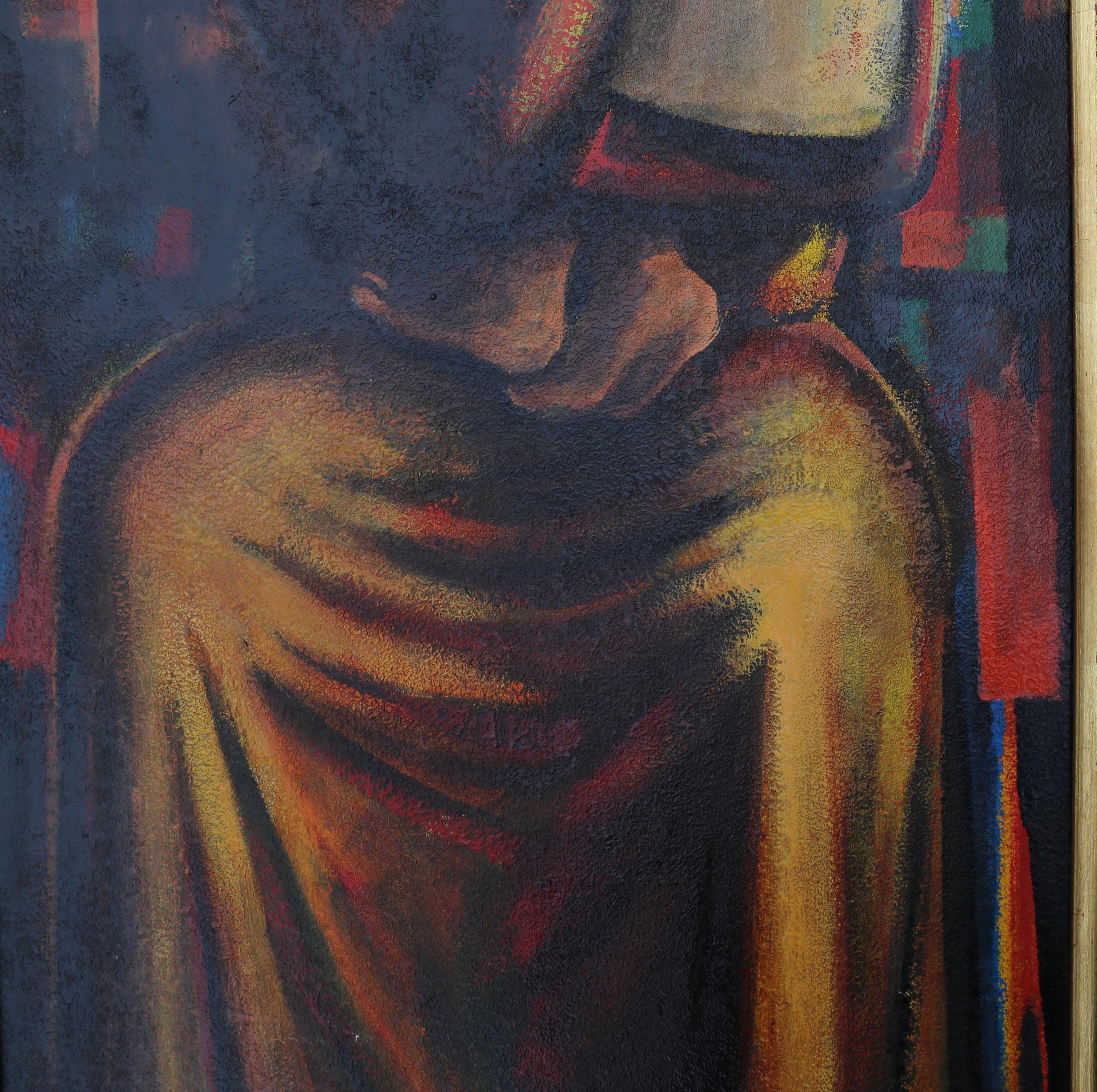 Large Original Painting of the Madonna and Child, circa 1970s  For Sale 2