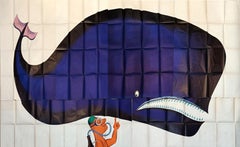 Large Original Vintage Billboard Poster Guinness For Strength Scuba Diver Whale