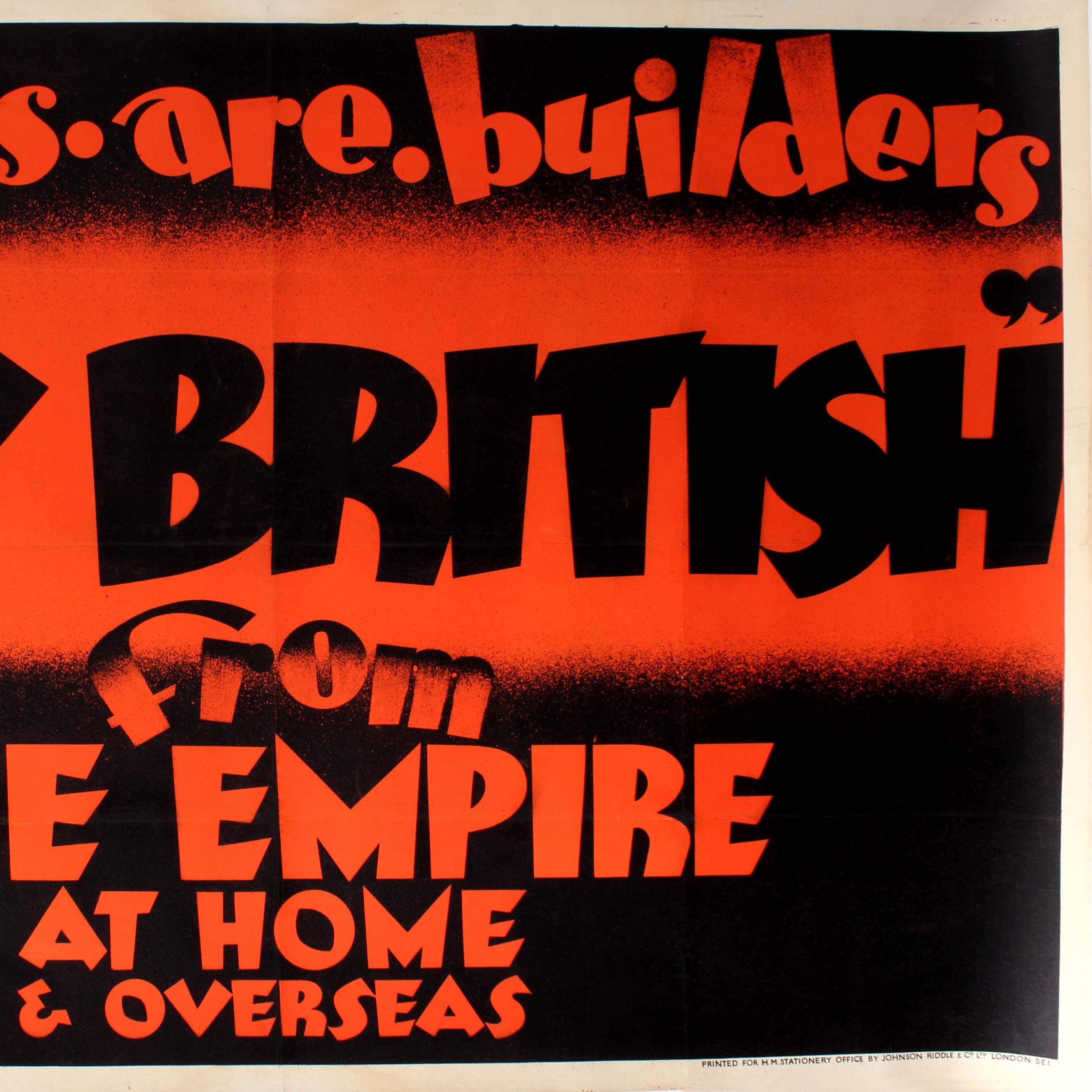 Grande affiche vintage marketing de l'Empire « Buy British from the Empire » Bon état - En vente à London, GB