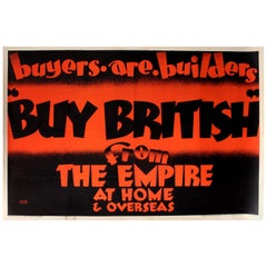 Large Original Vintage Empire Marketing Board Poster Buy British from the Empire