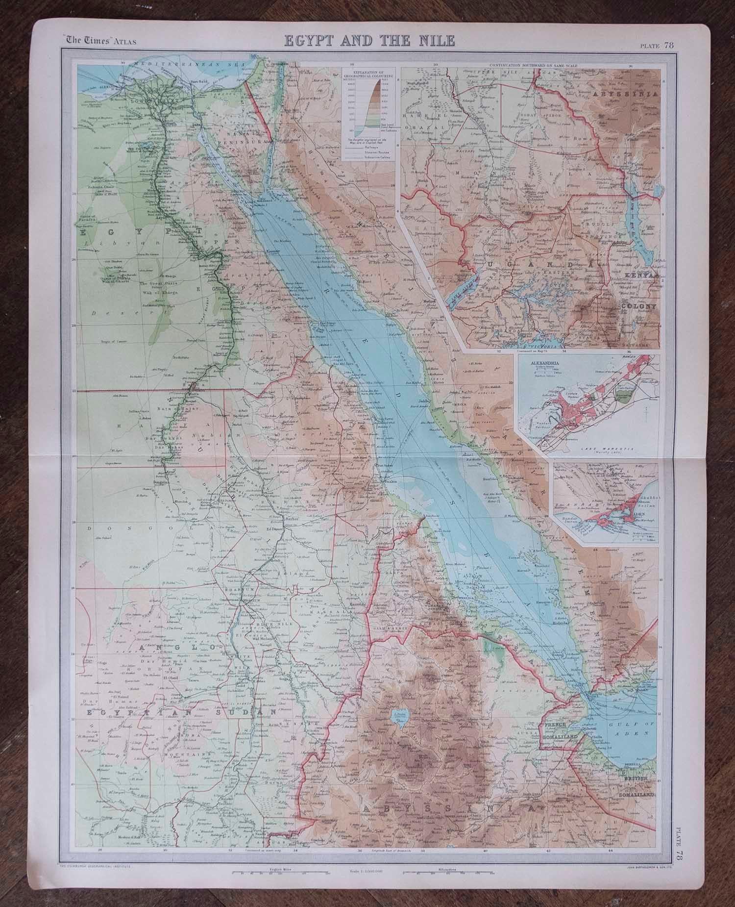 la mappa dell'egitto