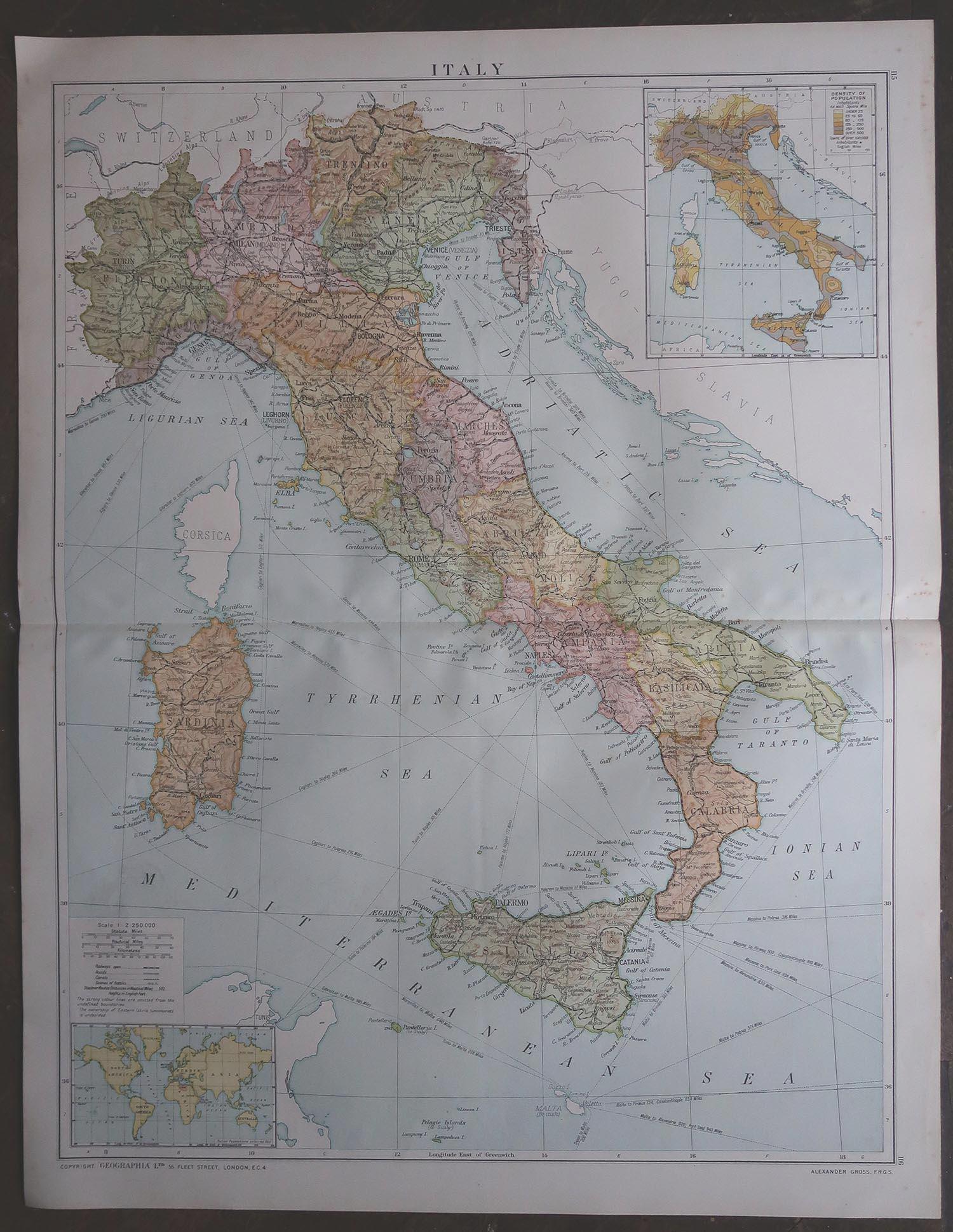 cartina italia 1920