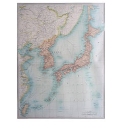 Grande mappa originale del Giappone, circa 1920