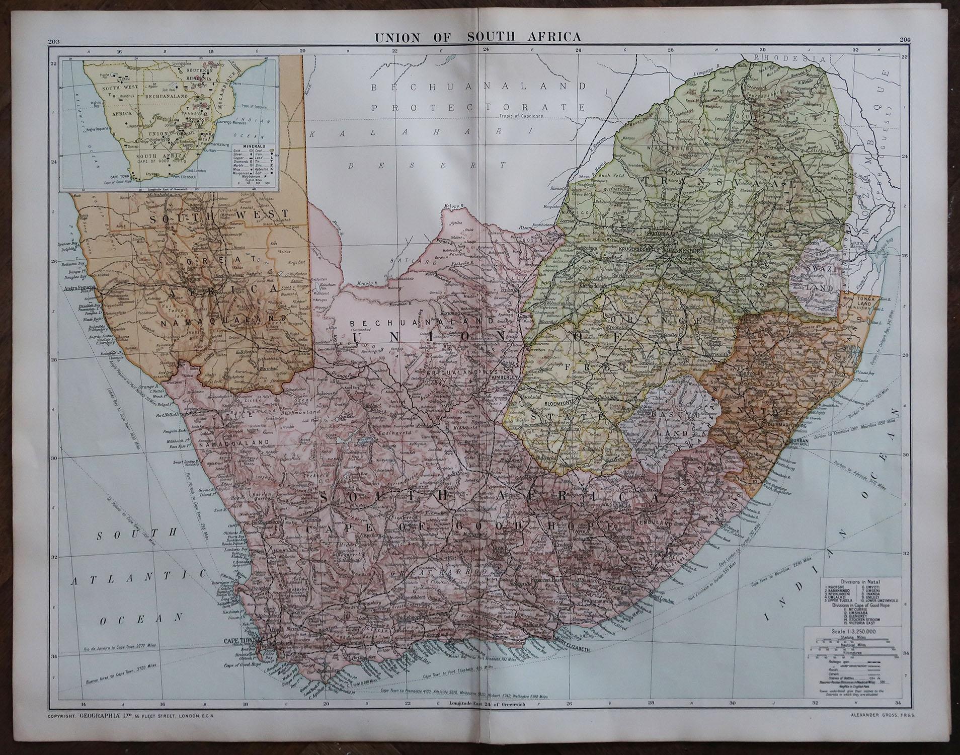 africa 1920 map