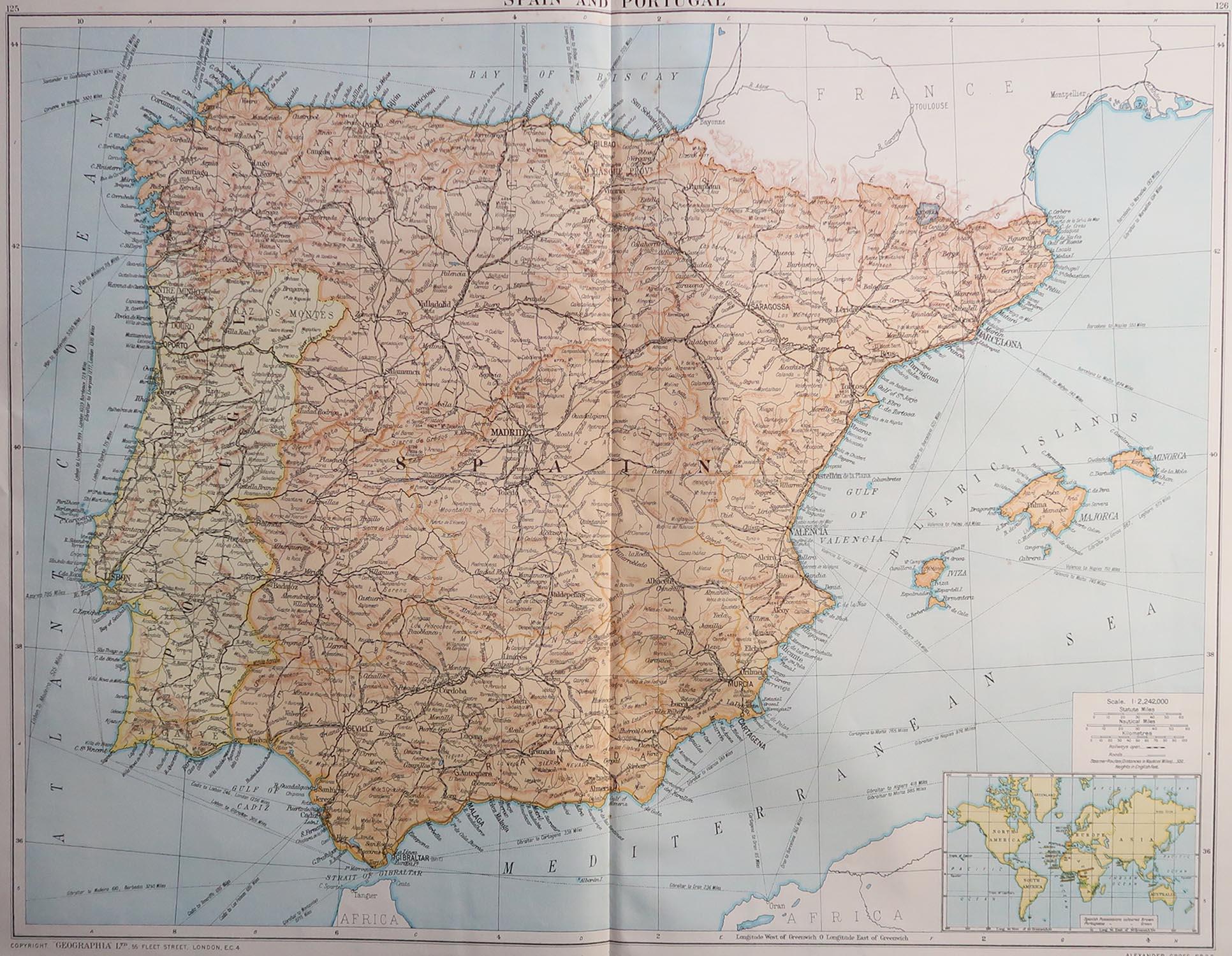 Great map of Spain

Original color.

Good condition 

Published by Alexander Gross

Unframed.








