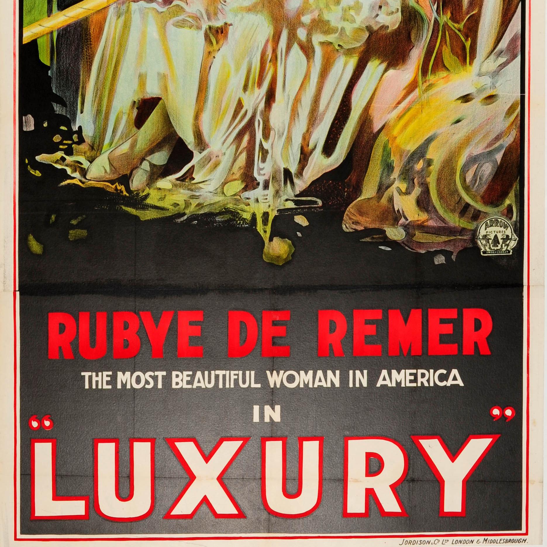 Großes Original Vintage Filmplakat für den Film Luxury mit Rubye De Remer in der Hauptrolle im Zustand „Gut“ im Angebot in London, GB