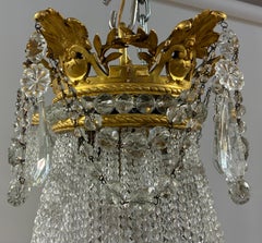 Large Ormolu and Crystal Empire Style Chandelier by Edward F. Caldwell