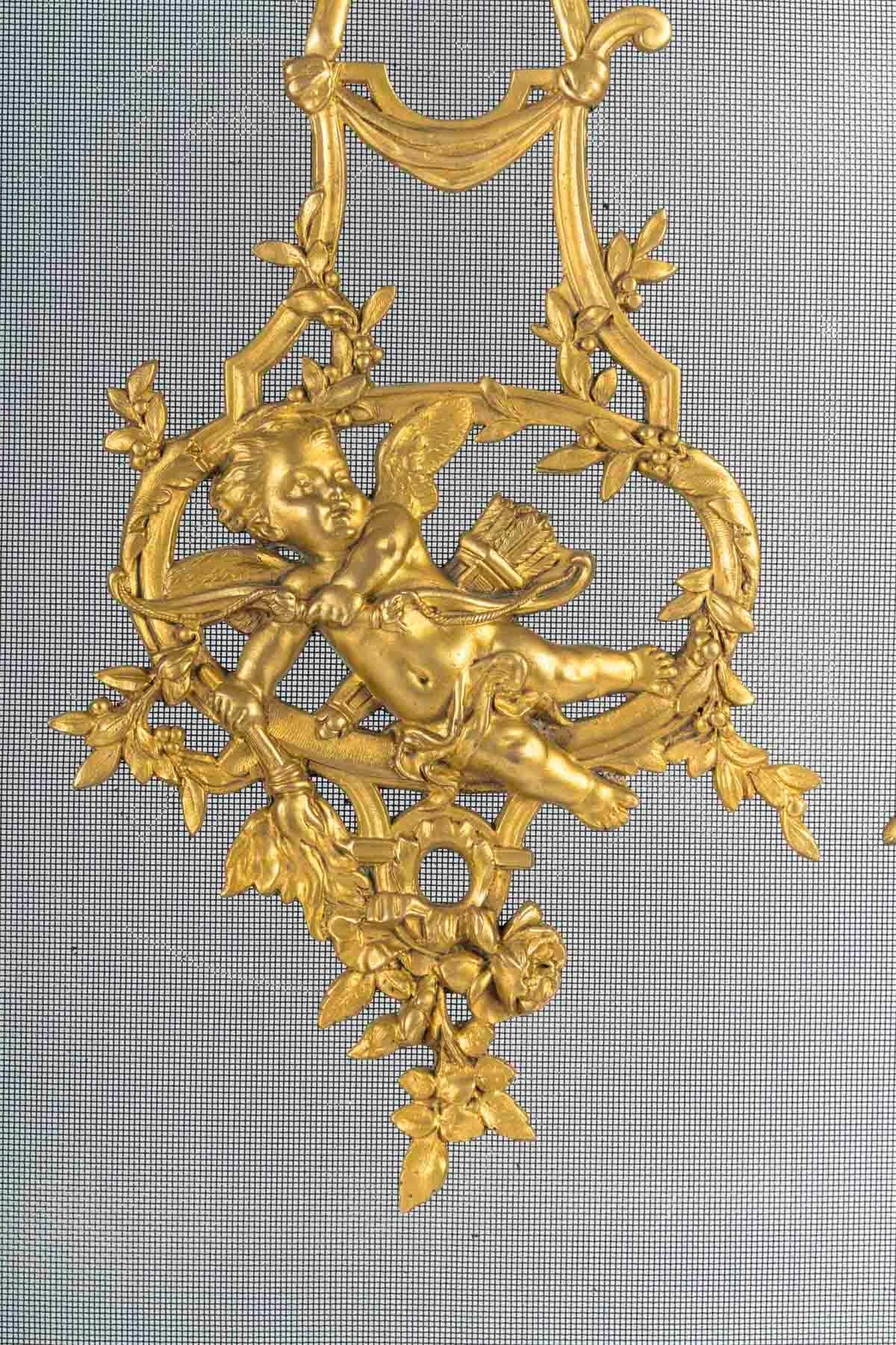 Francese Grande parafuoco in ormù in stile Luigi XVI del periodo di Napoleone III. in vendita