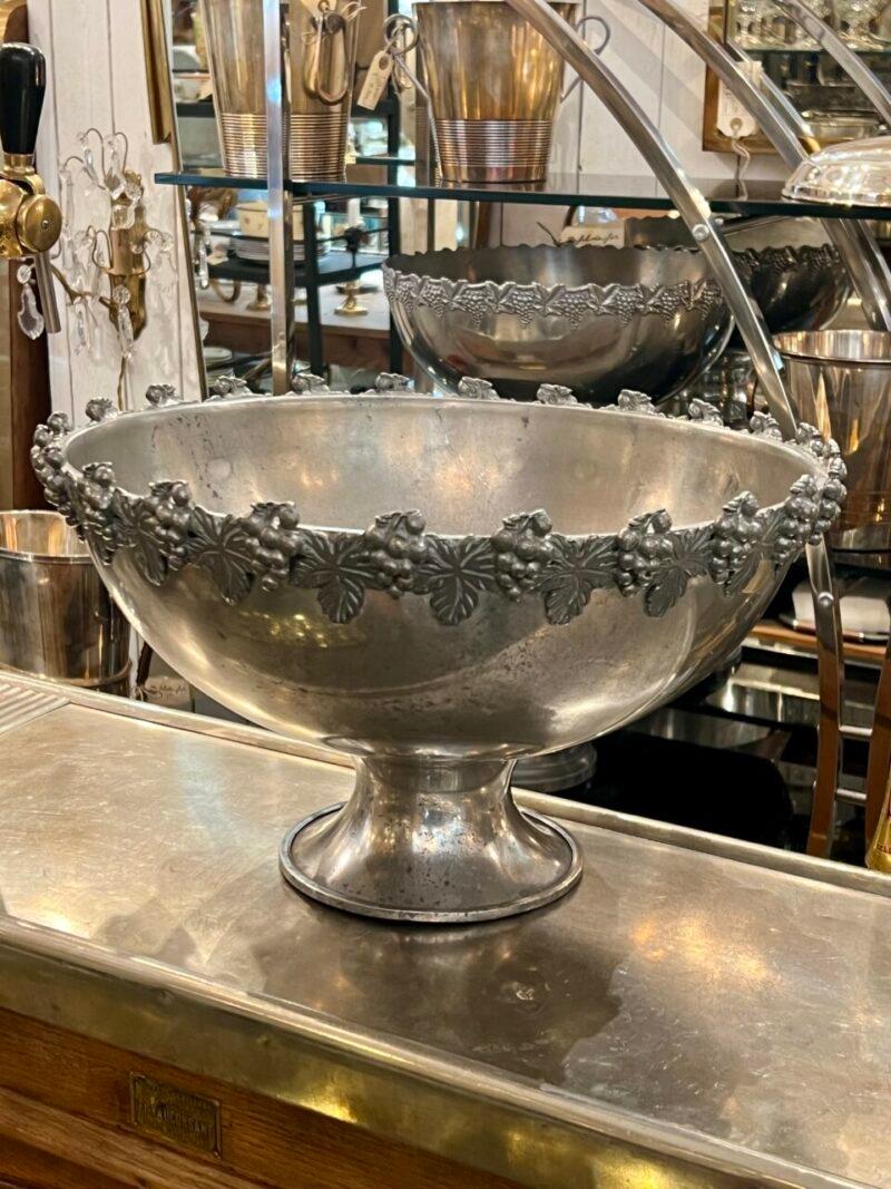 Mid-20th Century Large Ornamental Pewter Champagne Cooler- several bottles For Sale