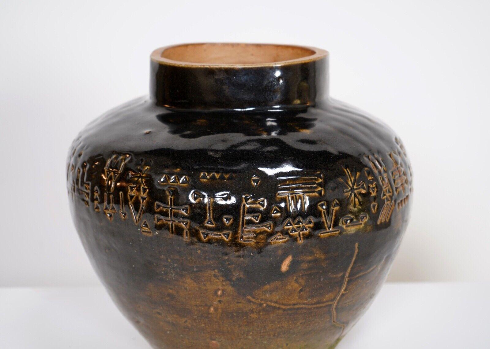 Bohemian Large Ornamentale Pottery Vase