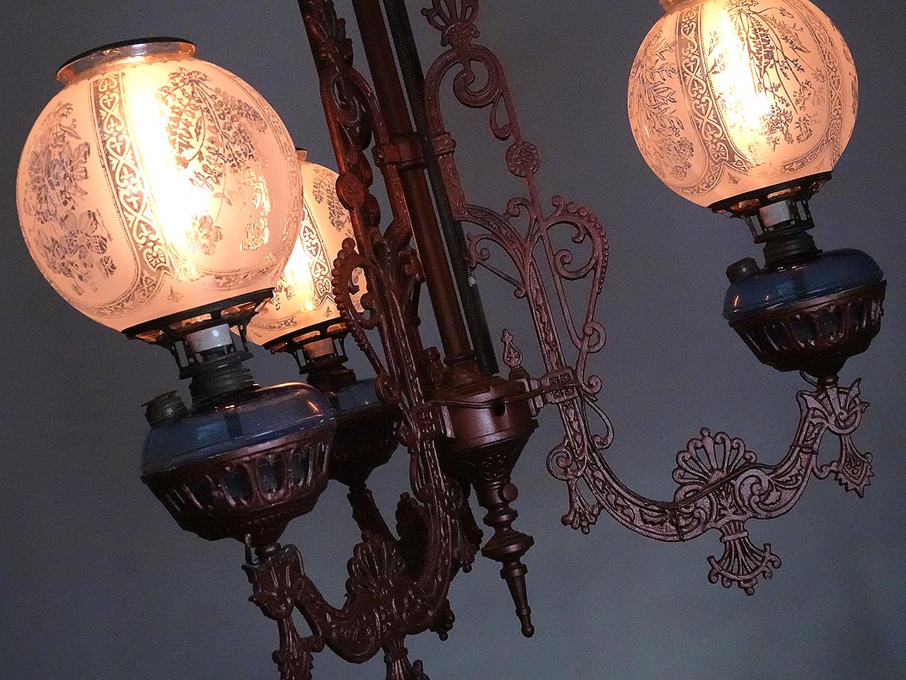 antique cast iron chandelier