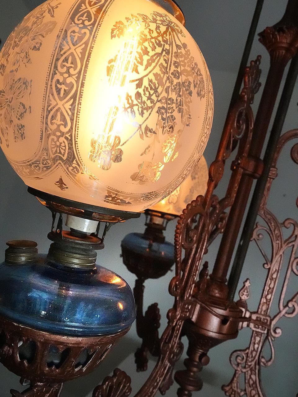 cast iron chandelier antique