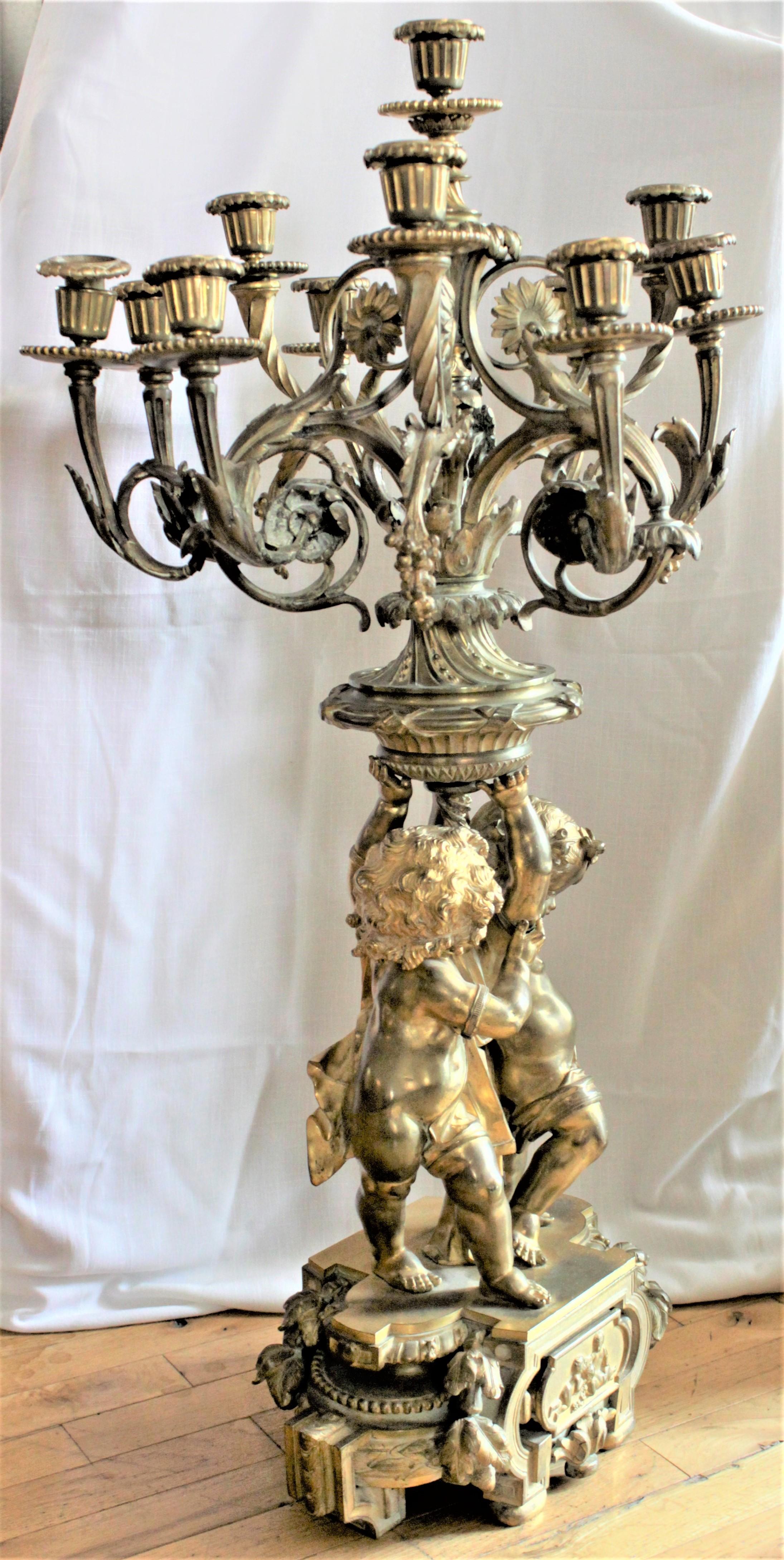 antique french bronze candelabra