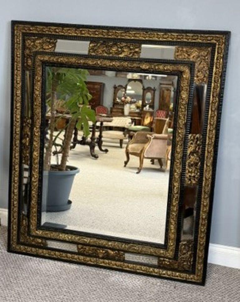 Large Ornate Antique Mirror For Sale 5