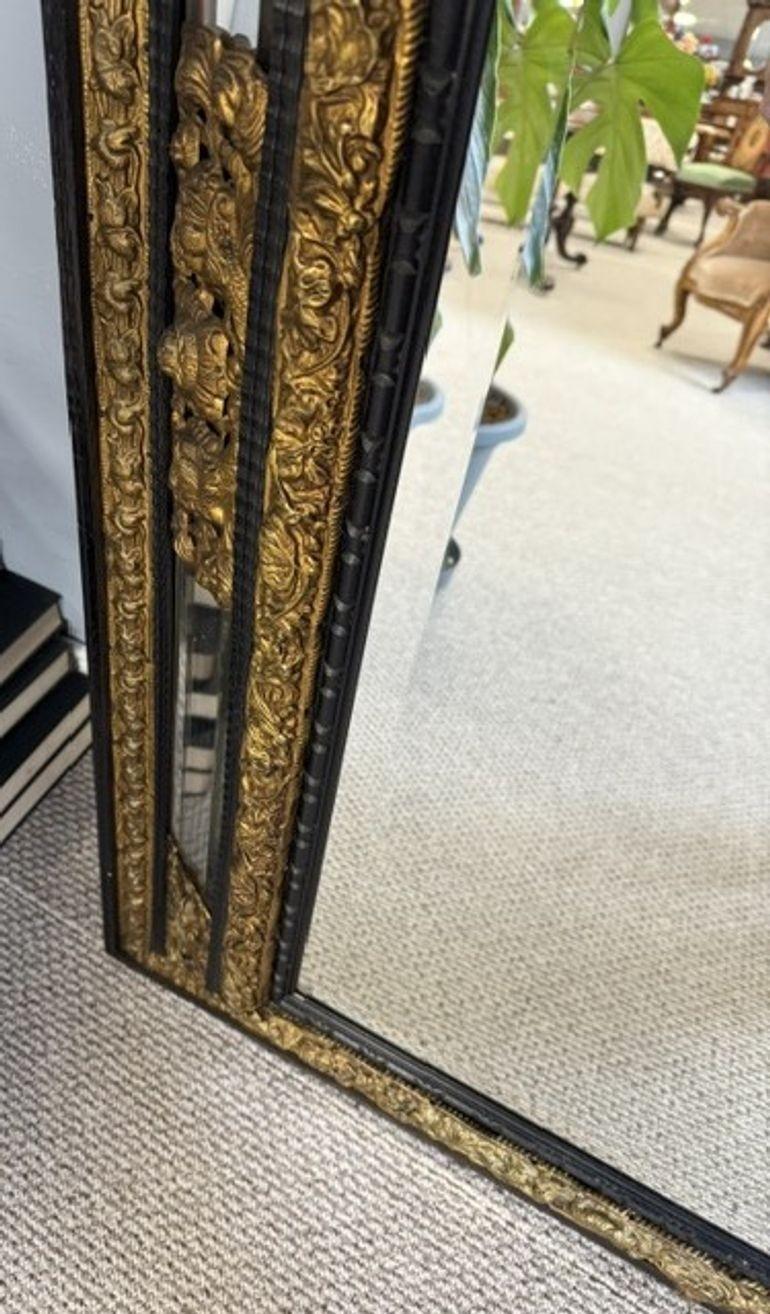 Large Ornate Antique Mirror For Sale 1