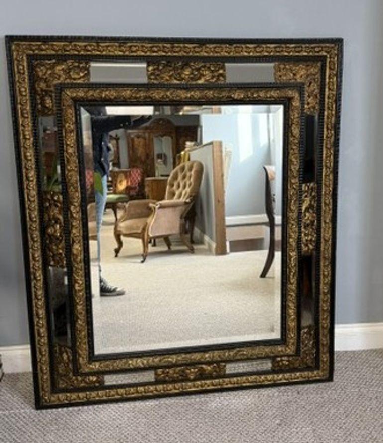 Large Ornate Antique Mirror For Sale 4