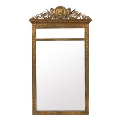Large Ornate Bronze Mirror 50.5"H x 29.25"W circa 1940s