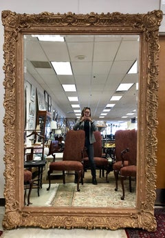 Large Ornate Carved Gilt Gold Baroque Full Length Mirror Floor to Ceiling