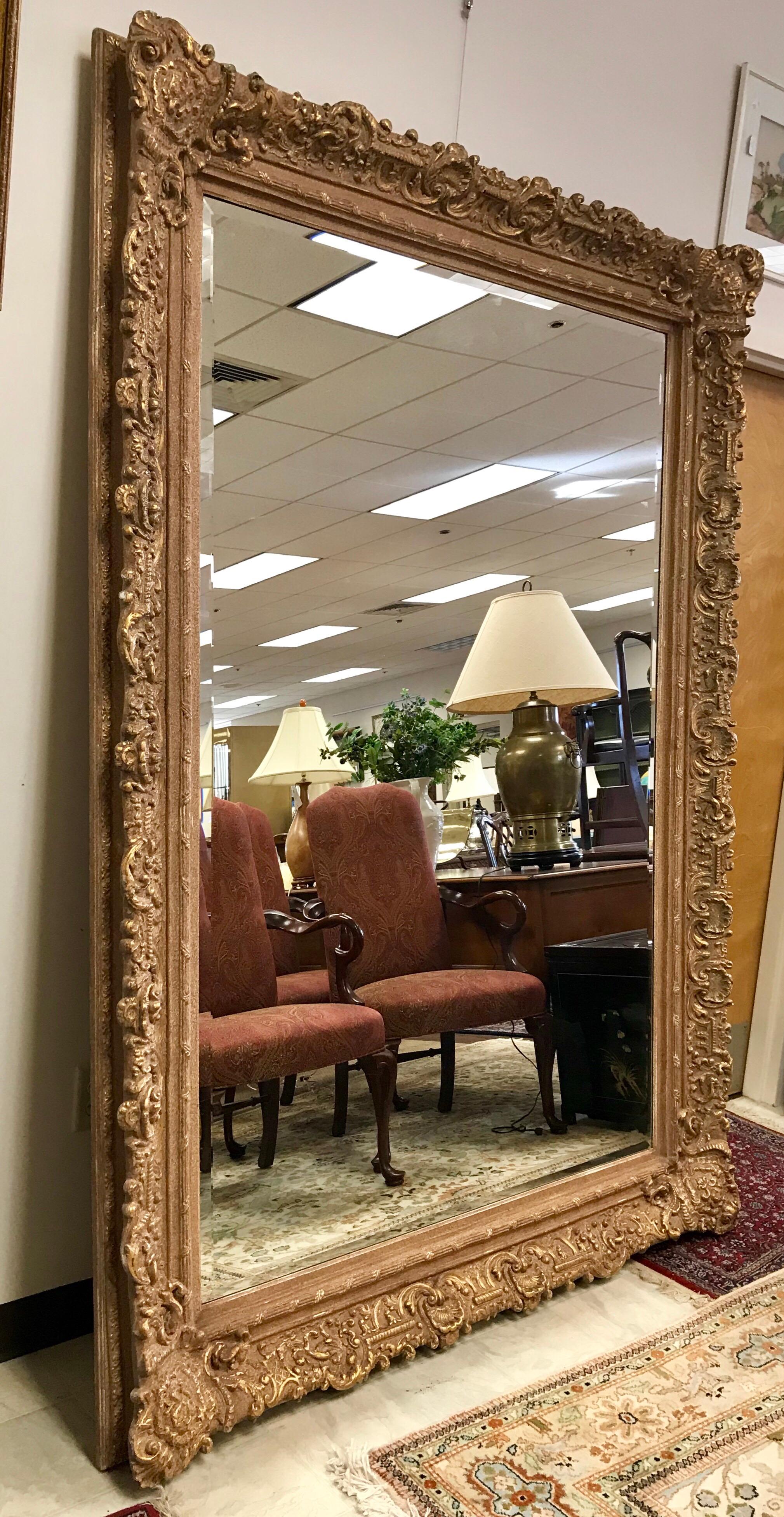 large baroque floor mirror