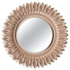 Frame "Sun" in the Neoclassical style, Large Ornate Carved Wood Wall Mirror