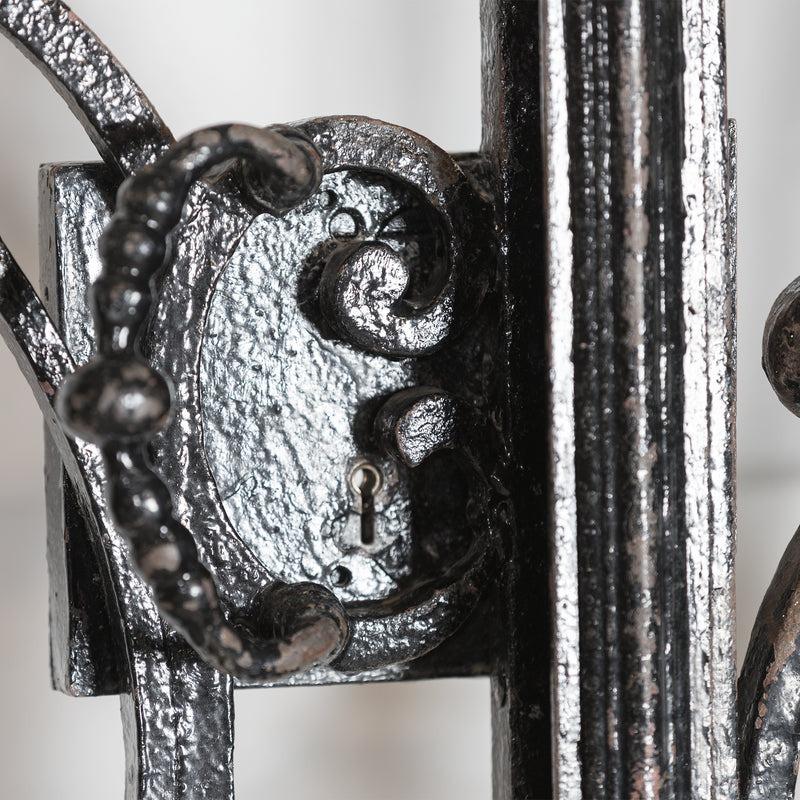 Large Ornate Early 19th Century Wrought Iron Gate with Light 2