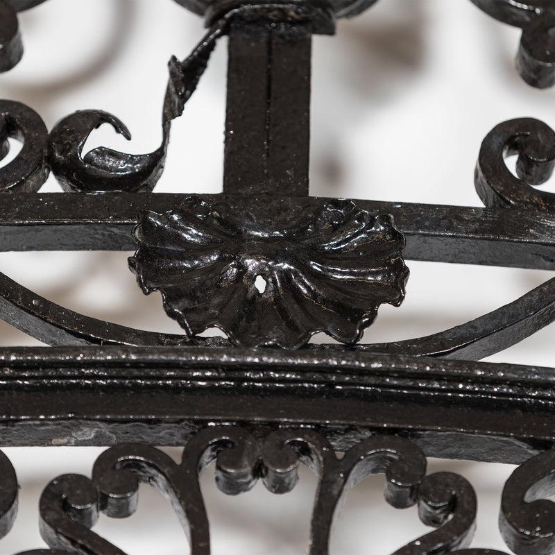 Large Ornate Early 19th Century Wrought Iron Gate with Light 4
