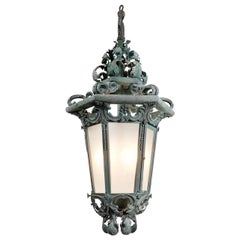 Large Ornate Verdigris Estate Lantern