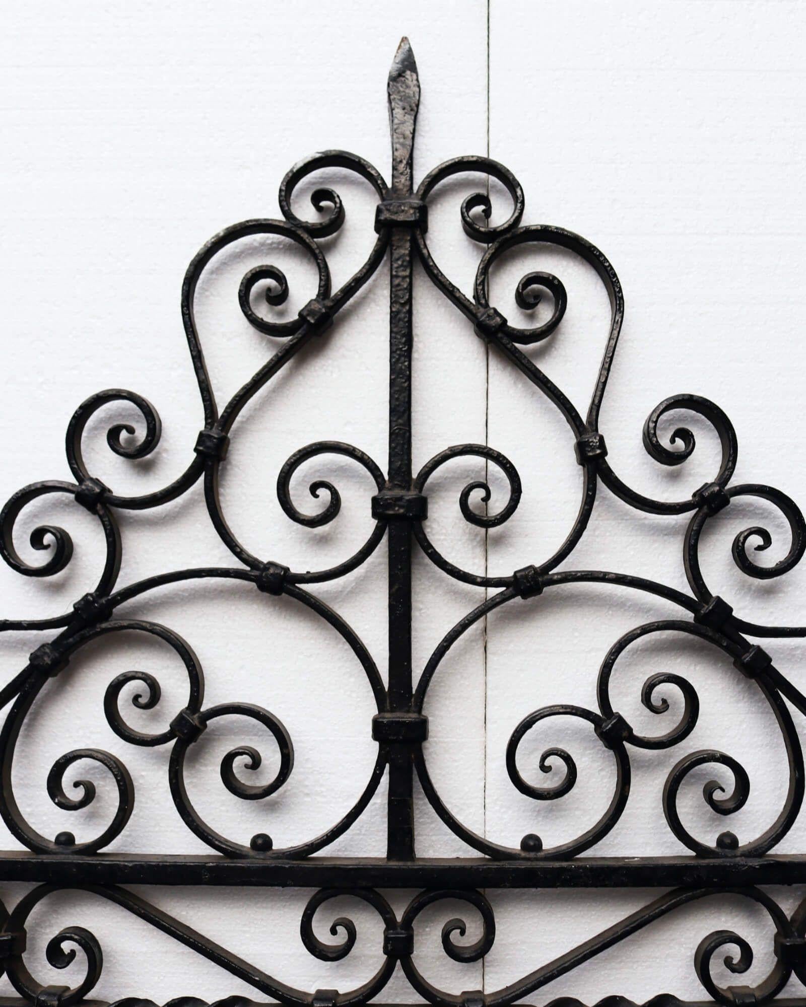 English Large Ornate Wrought Iron Garden Gate