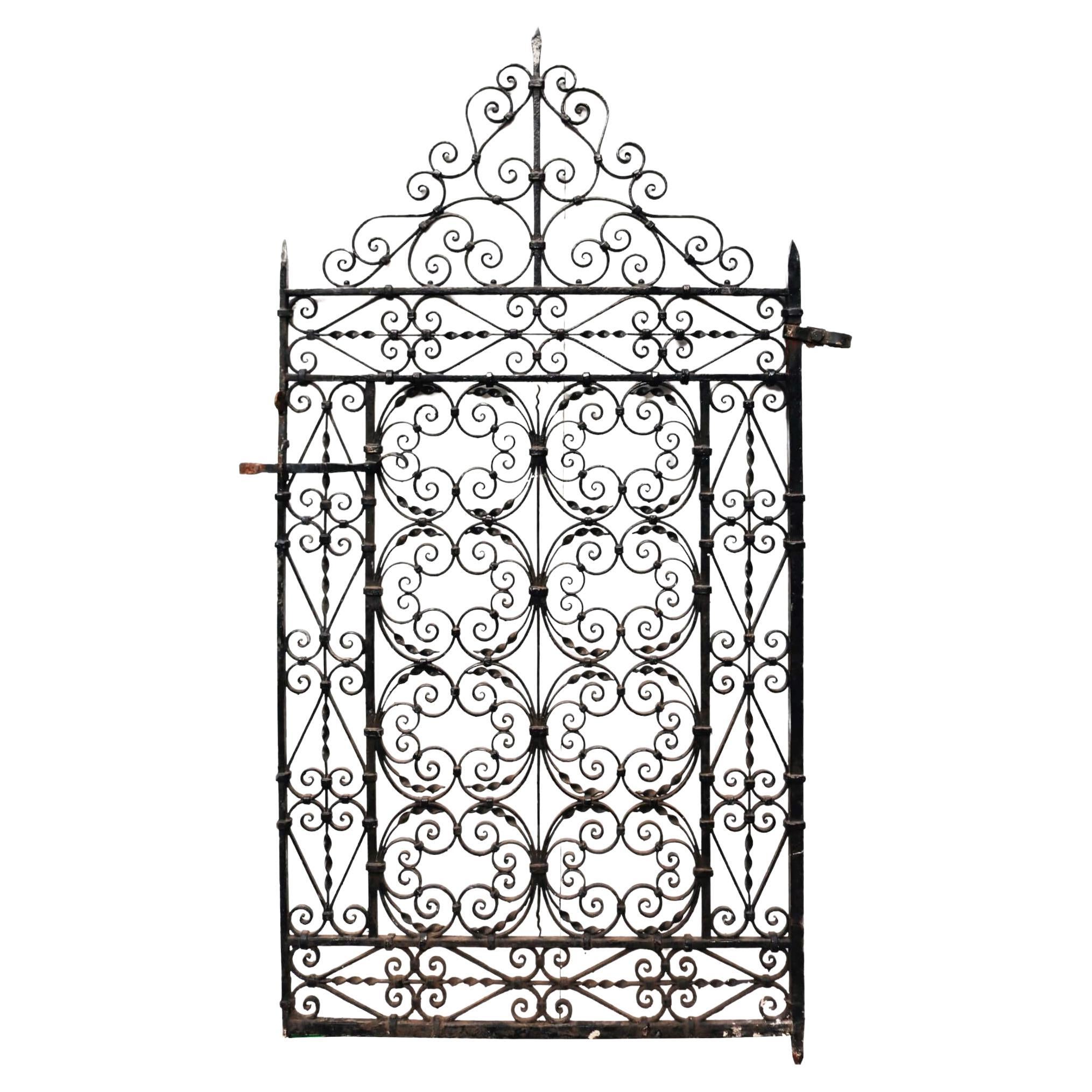 Large Ornate Wrought Iron Garden Gate