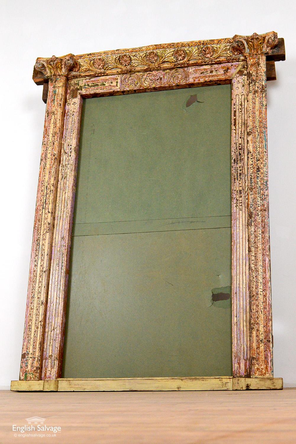 Teak Large Ornately Carved Mirror or Door Frame, 20th Century For Sale