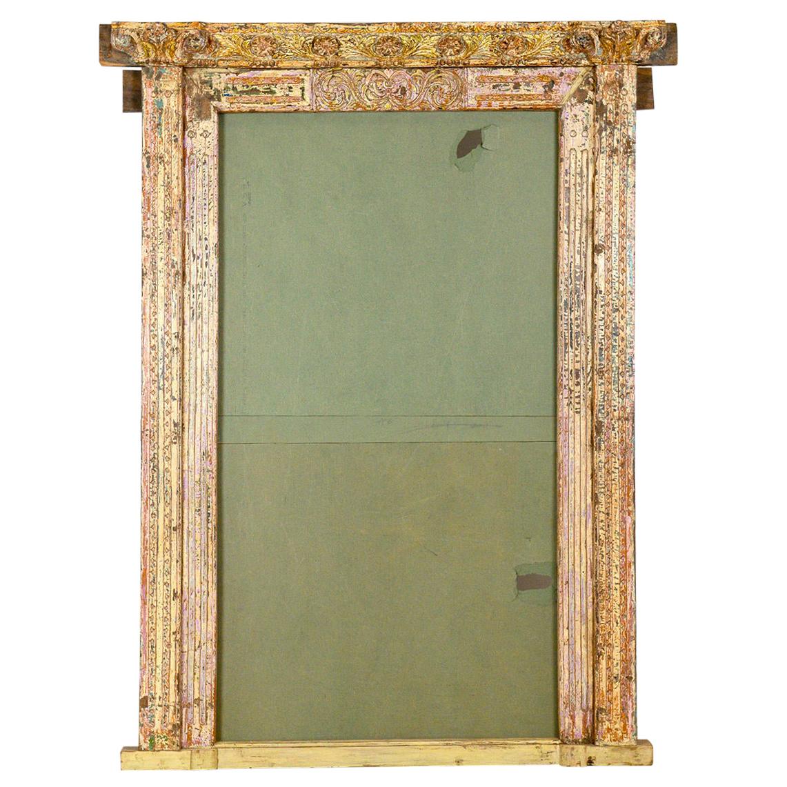 Large Ornately Carved Mirror or Door Frame, 20th Century For Sale