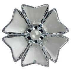 Large Orrefors Art Glass Crystal Bowl by Hellsten, 1980s
