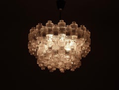 Large Orrefors Chandelier model 'Festival' by Gert Nyström, 1950s