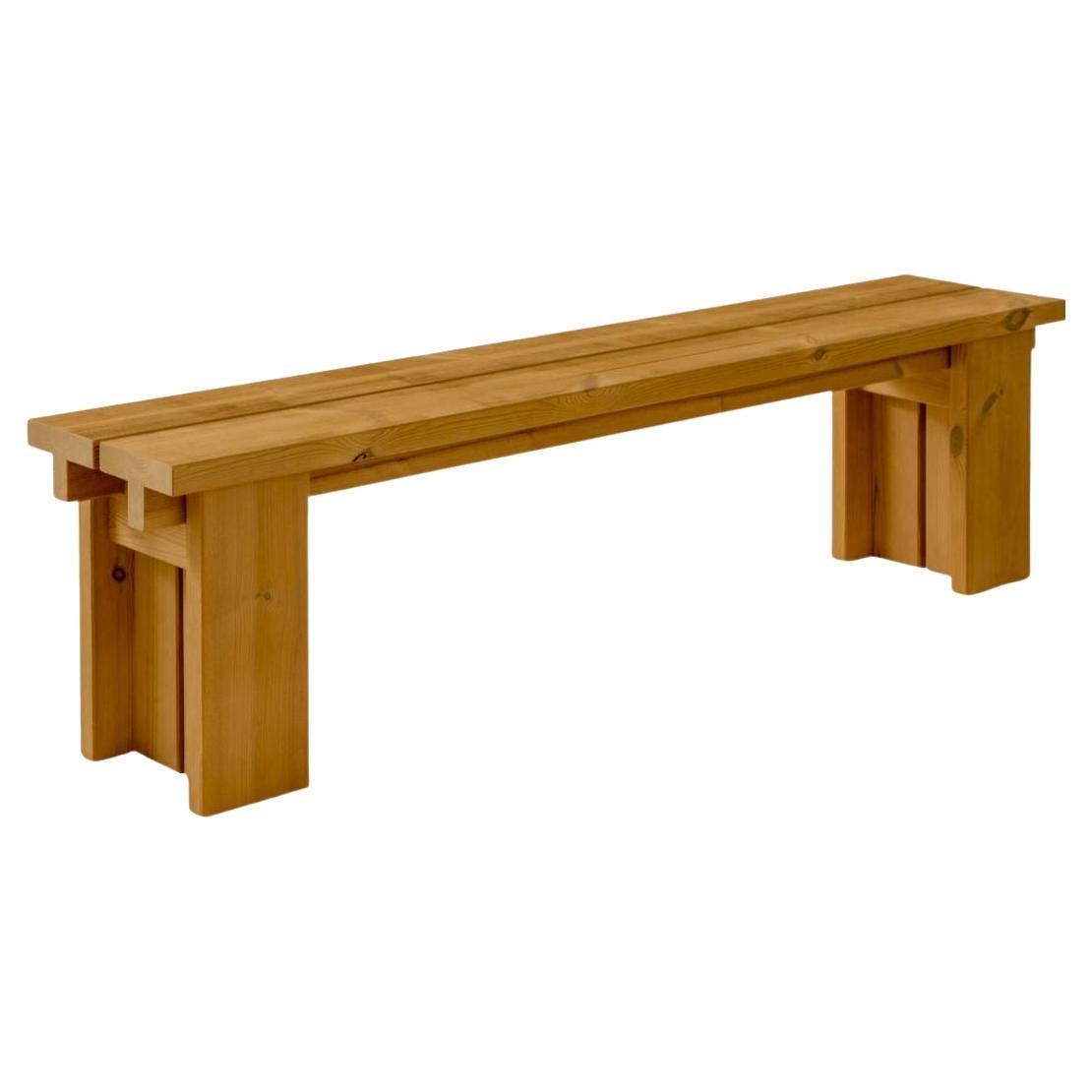 Large 'Osa' Outdoor Bench in Solid Finnish Pine for Vaarnii For Sale 7