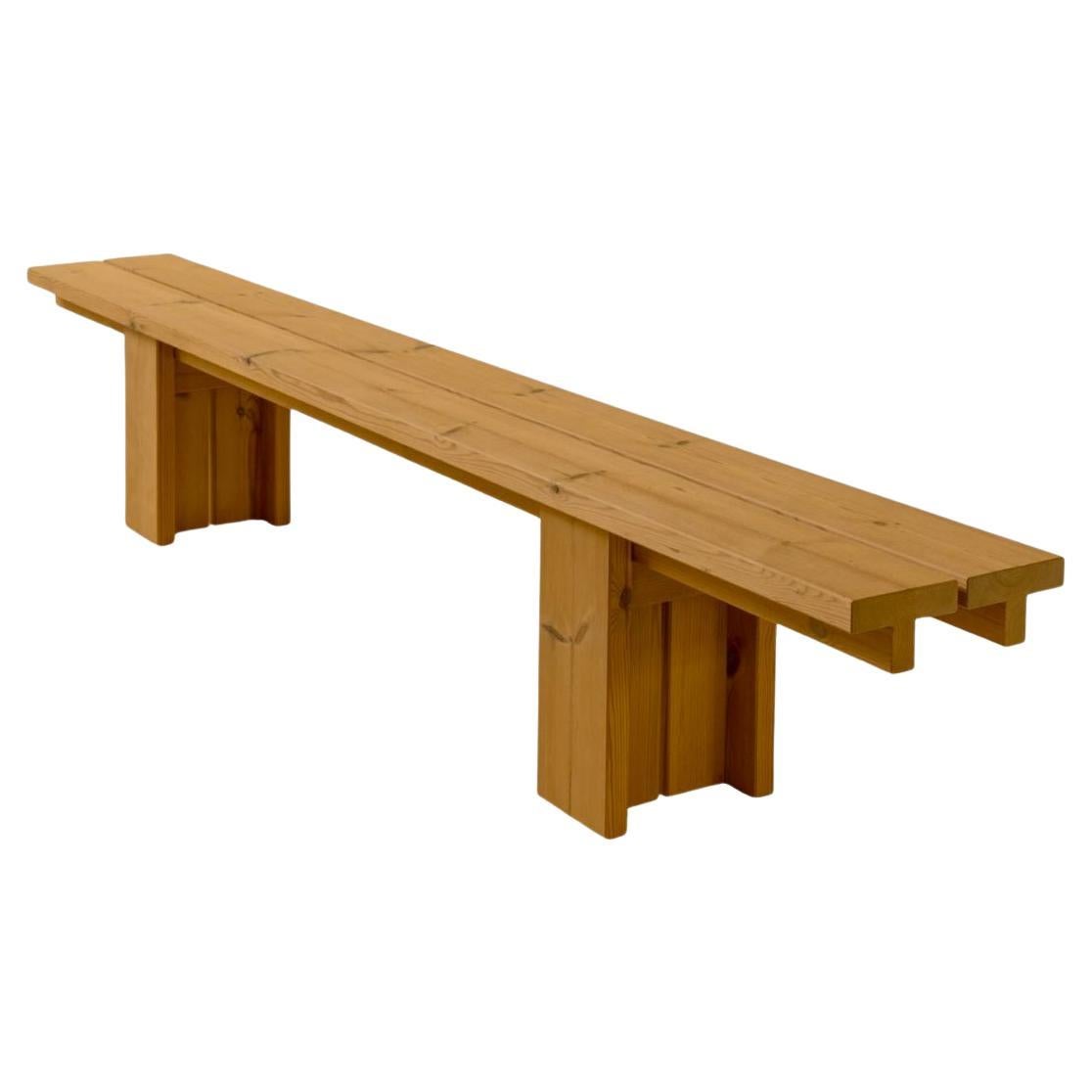 Large 'Osa' Outdoor Bench in Solid Finnish Pine for Vaarnii For Sale 11